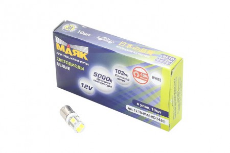 Светодиод 12v t8 6smd (5630) ba9s маяк в Нижнем Тагиле