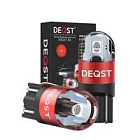 СВЕТОДИОД 12V W5W Т10 (RED) 2 SMD "DEQST" 300LM 12-24V W2.1x9.5D 1.6W