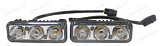 ДНЕВНЫЕ ХОДОВЫЕ ОГНИ 12 В AVS DRL 3 LED 4,5 Вт 90 х 25 х 35 мм 2 шт. A78155S DL-3