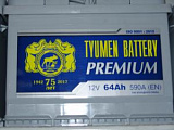 Аккумулятор "тюмень" 64 а/ч п.п. premium