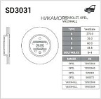Диск тормозной передний "sangsin" sd3031/bn1348