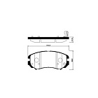 Колодки тормозные передние "hsb" hp0009/sp1155/sp1202
