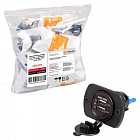 Розетка (гнездо) встраив. 2 usb (5 в 2.1+2.1a) "airline" aebj205